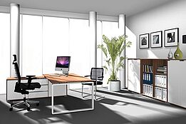 Büroplanung Beispiel: Modernes Einzelbüro